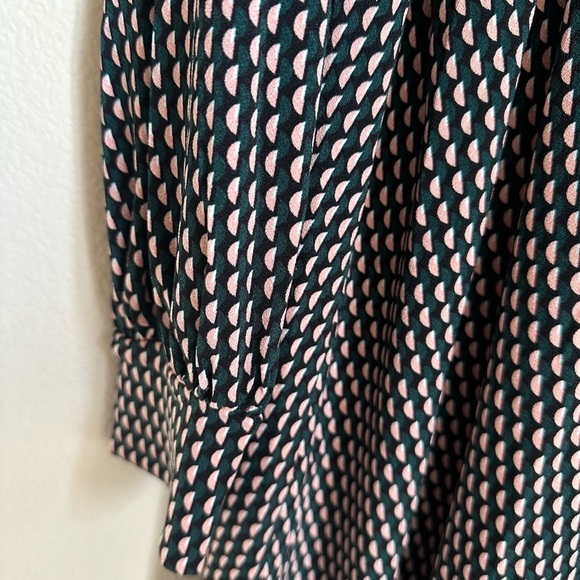 Adrianna Papell geometric print wrap dress - Size L - Picture 3 of 3